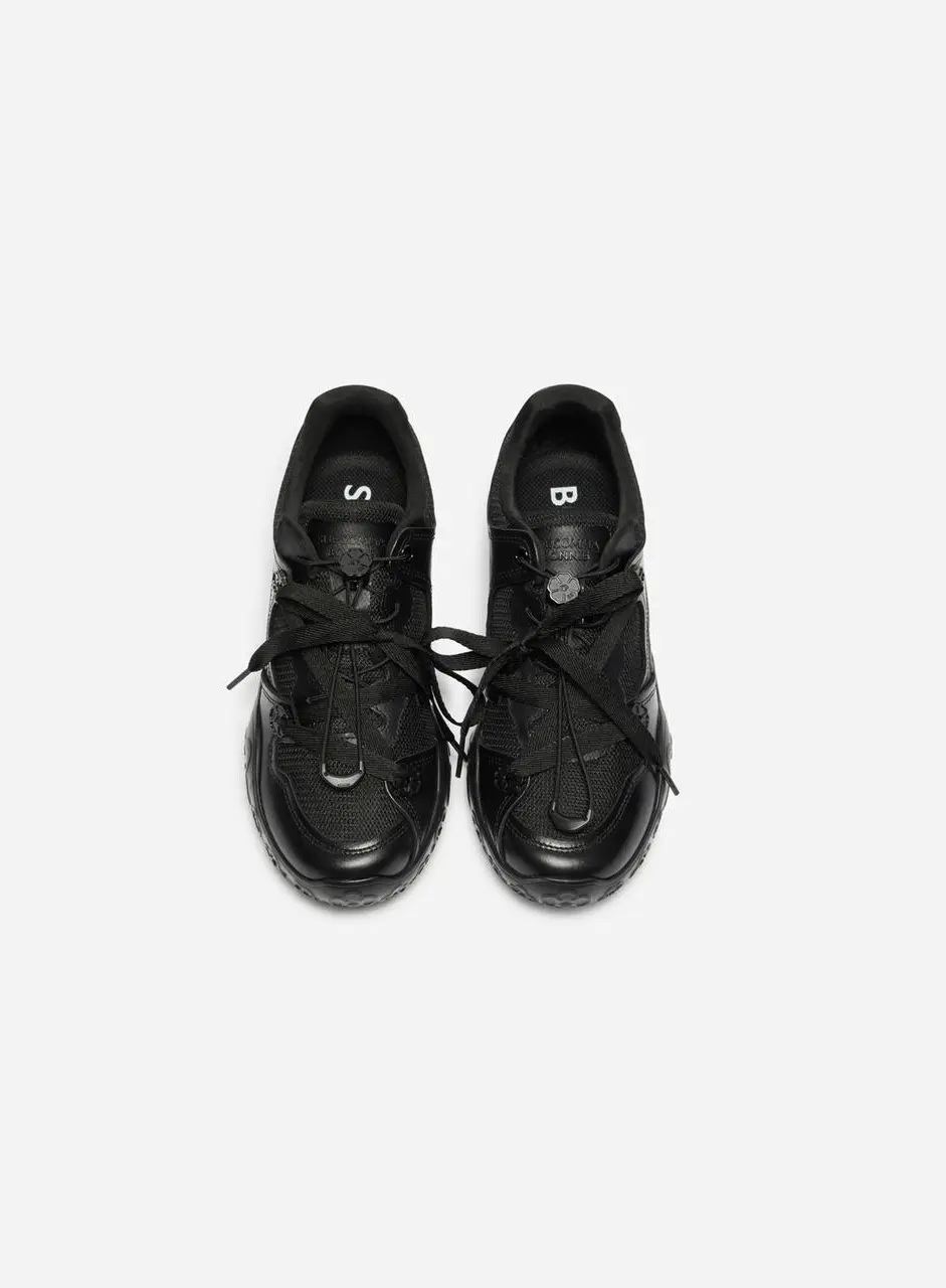 Flower lace-up sneakers [black] (DG4DS26020BLK)