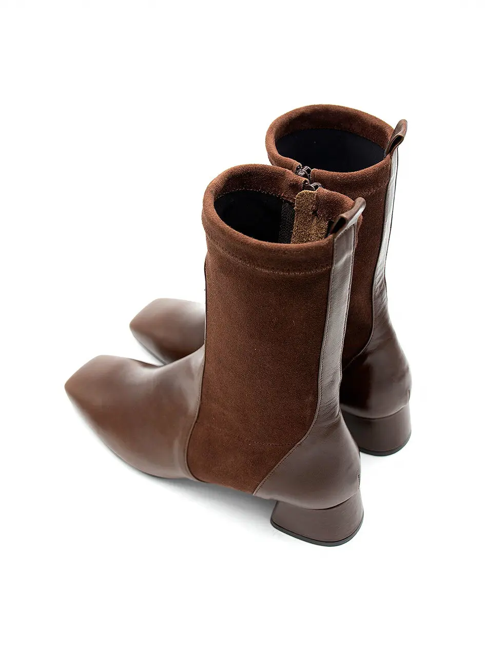 Two Parts Ankle Boots - Brown