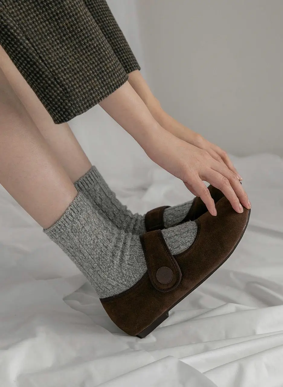 Piglet Piglet Velcro Height-Increasing Fur 3cm Mary Jane