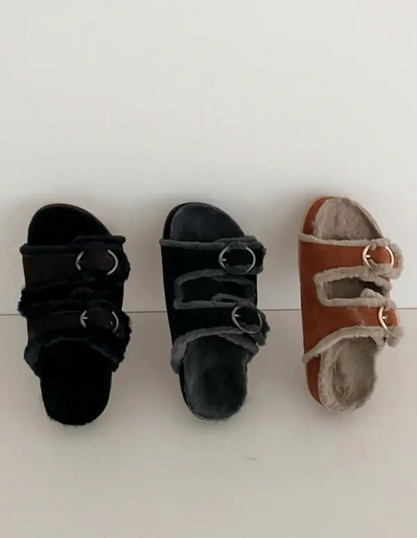 Julie Fleece Belted Mule (3cm)