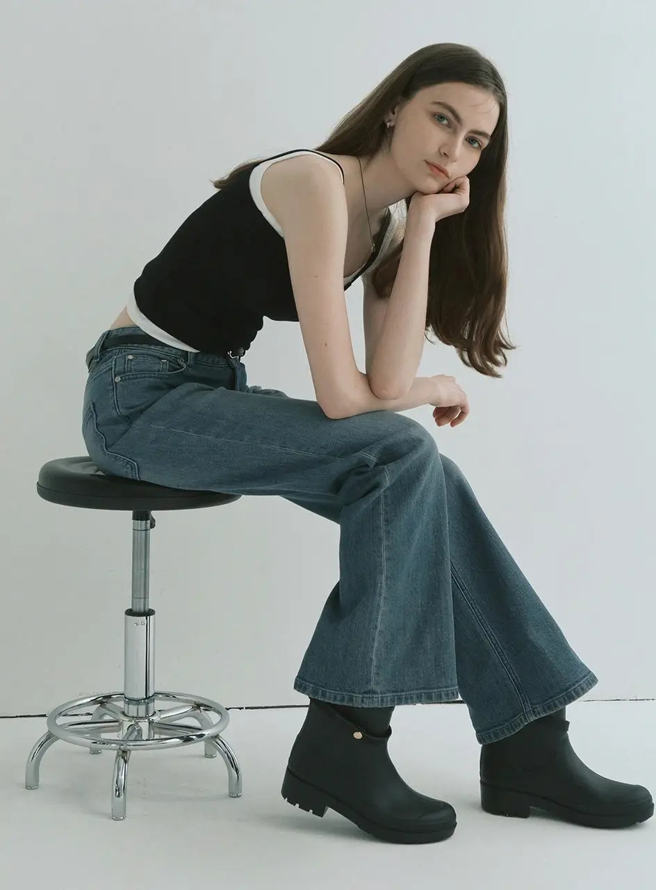 Buckle Strap Short Rain Boots (MDAC056)