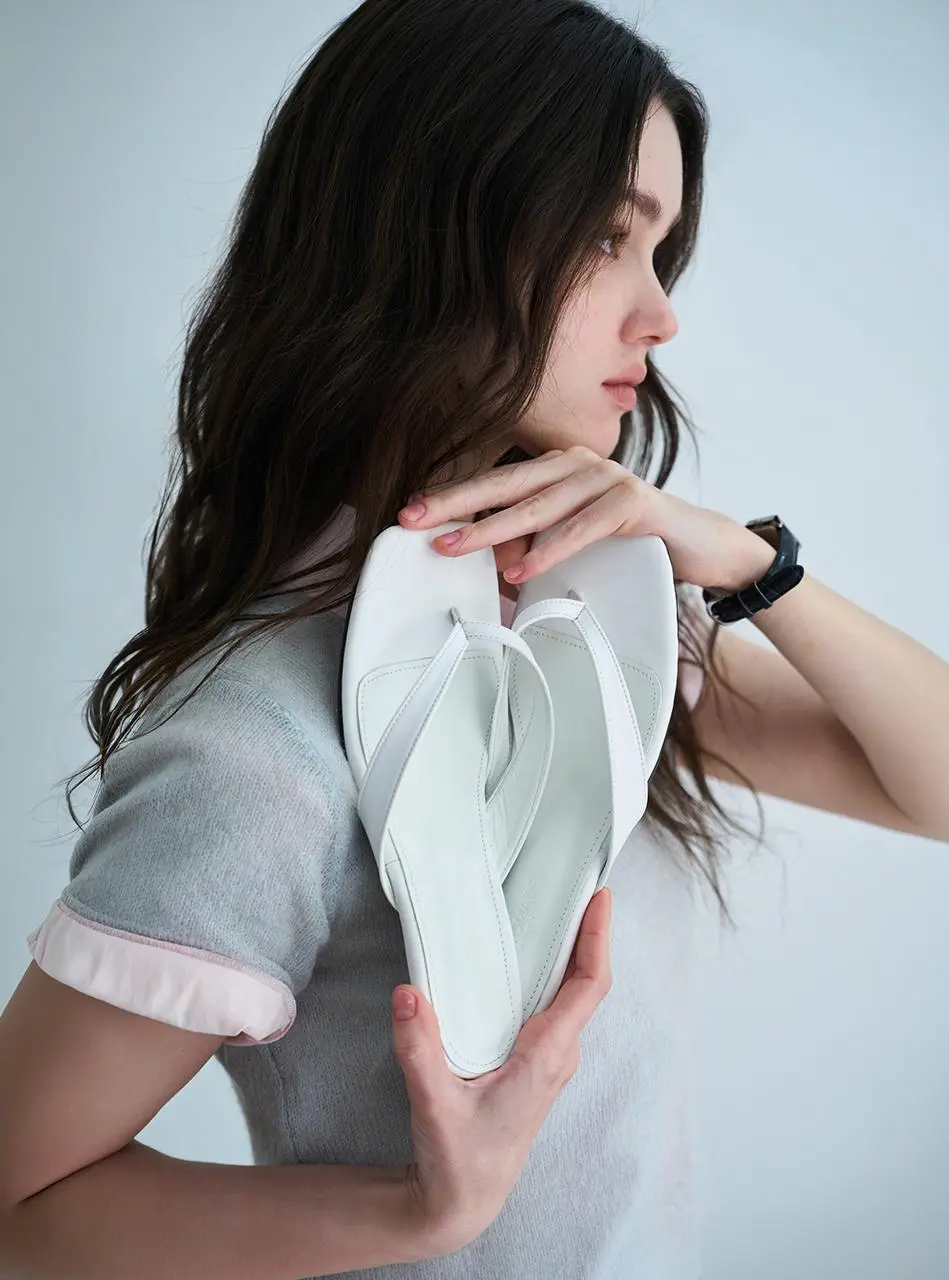 Lumi Kitten Flip Mule 3cm (CW0104WH)