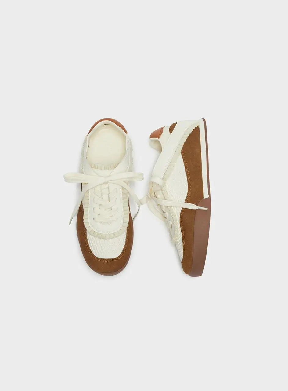 Ruffle low sneakers(Brown)_DG4DS26005BRN