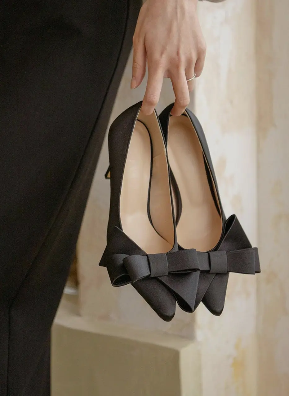 Rubens Satin Ribbon Stiletto Heels 8cm Pumps