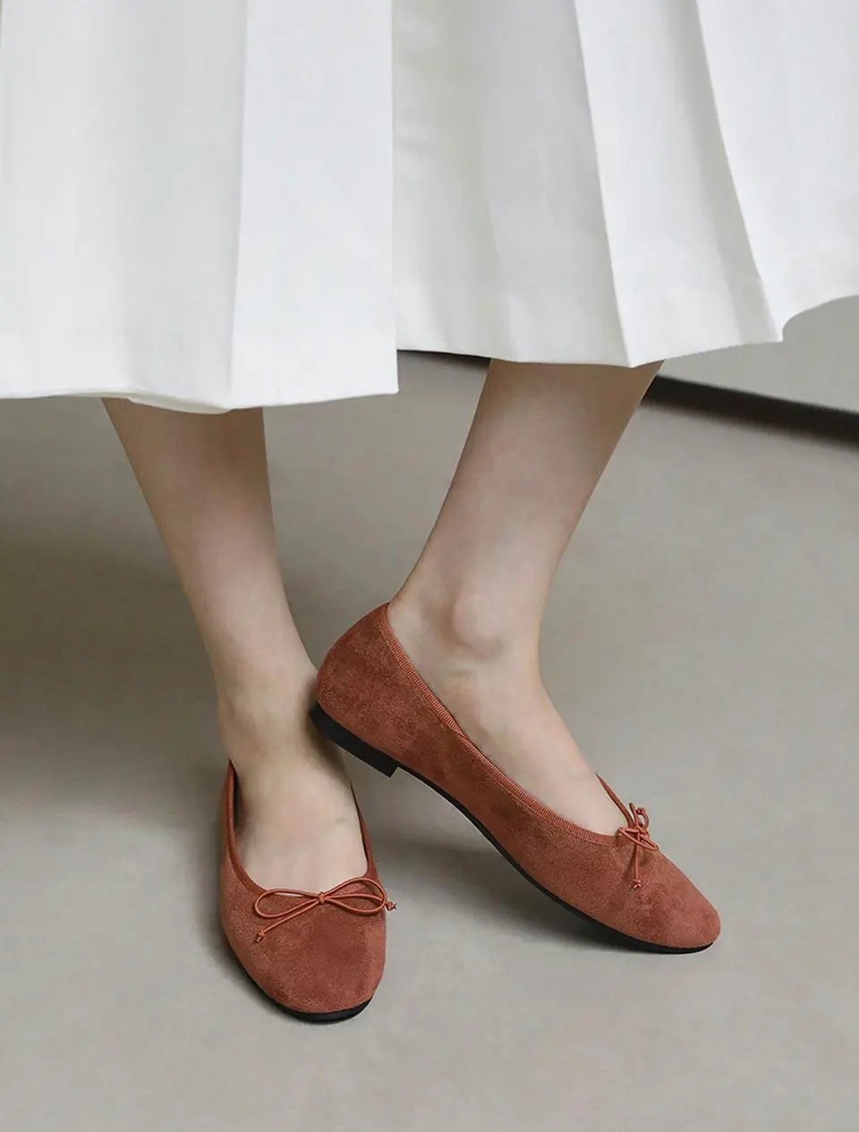 Ainsley Ribbon Flat Ballet (1cm)