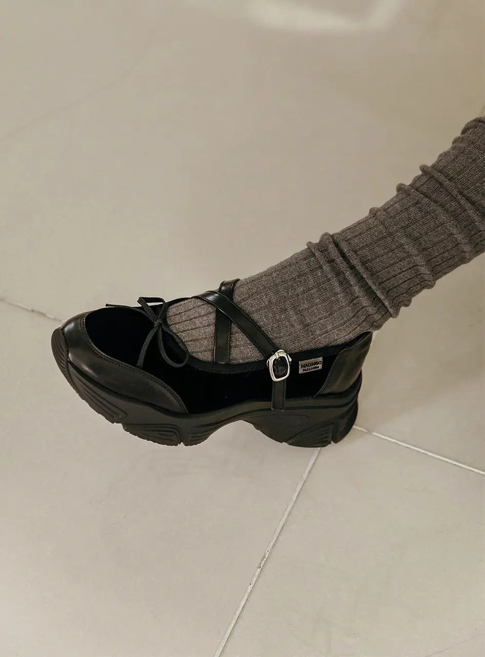 Poseul Mini Ribbon X-Strap Chunky 5cm Sneakers