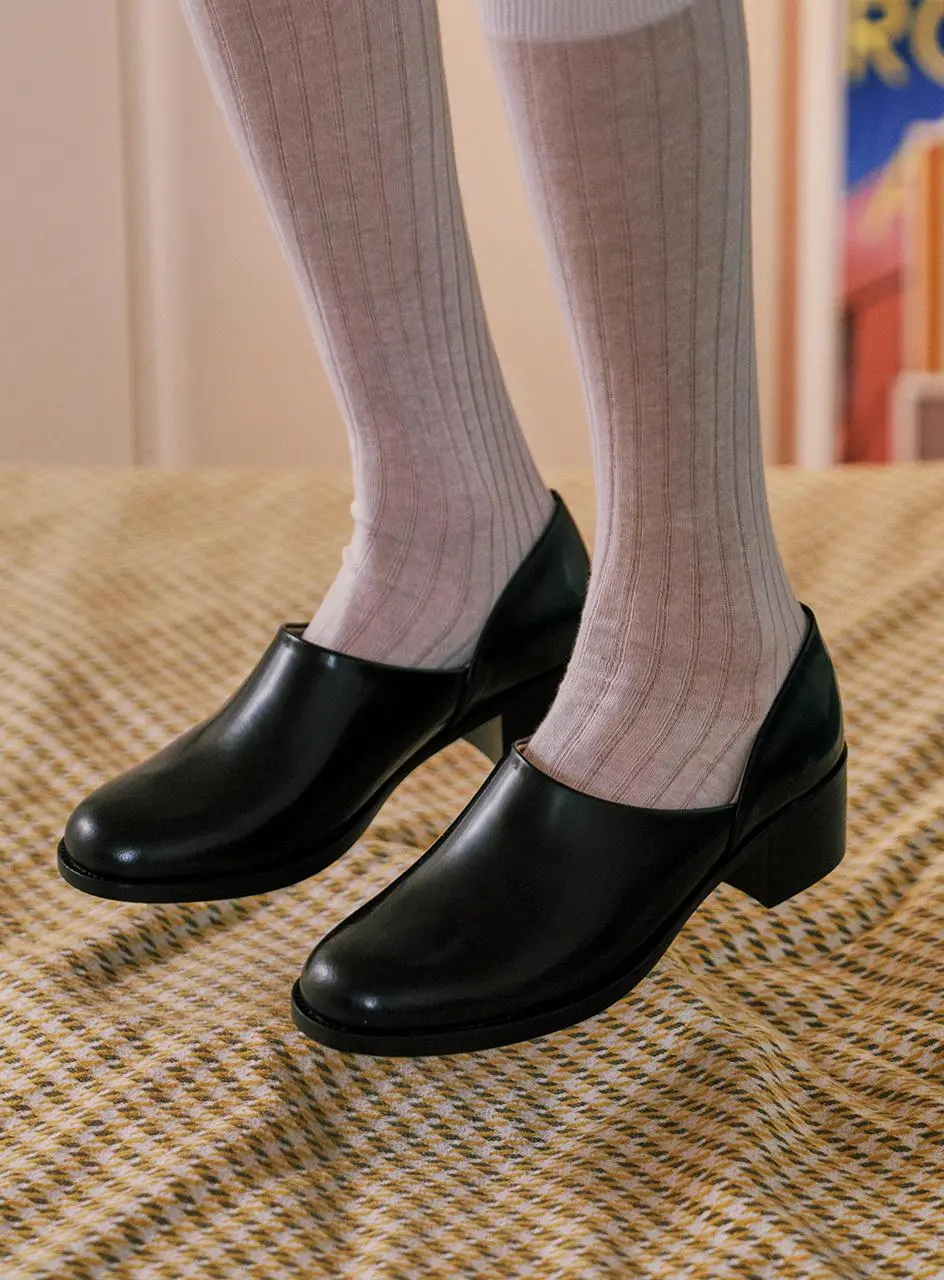 Women's Heel-up Sport Shoes (HS-476) [BLACK]