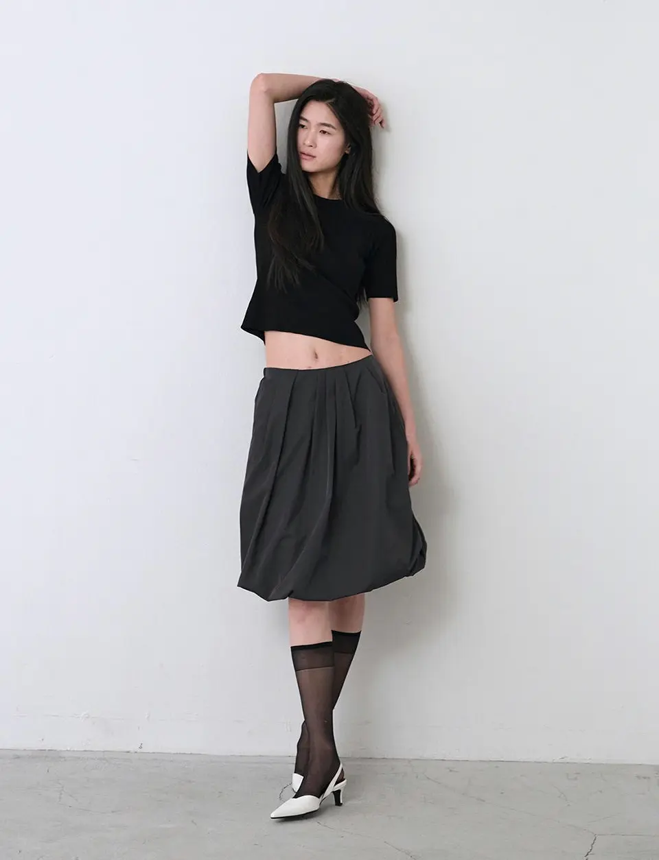 Le Classic Aman Pointed Toe Slingback Heel - Gallery White