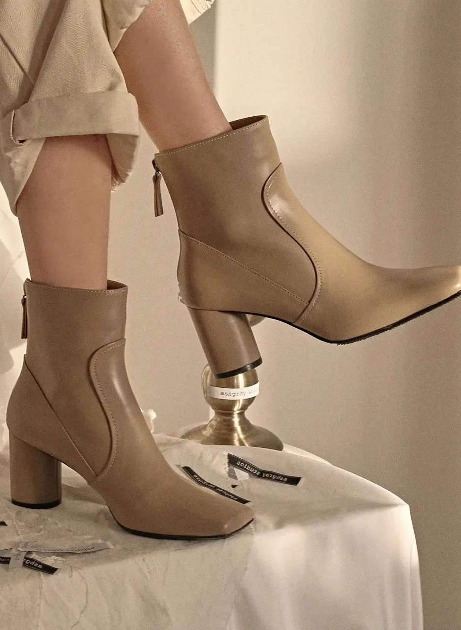 1418 Shio Ankle Boots - Khaki Beige