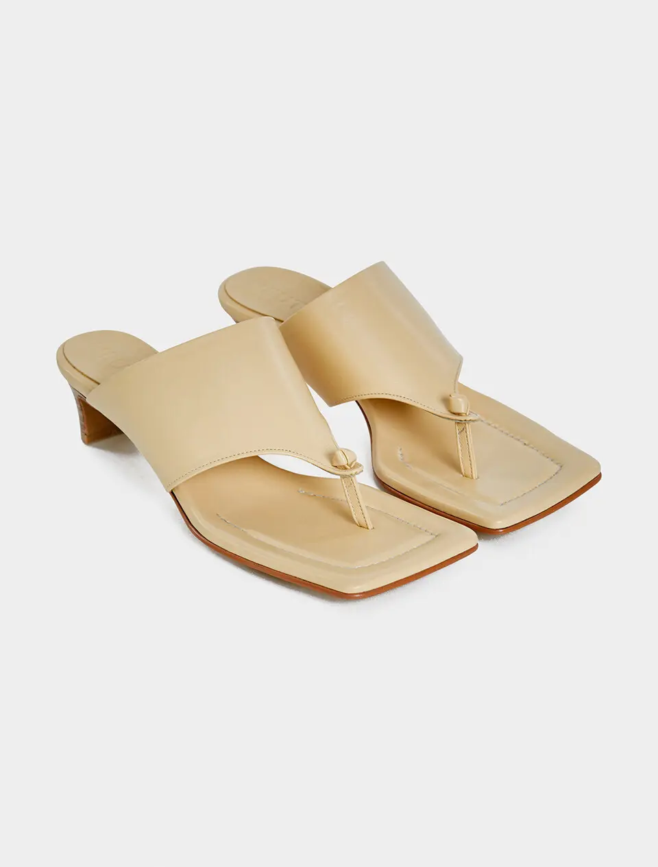 40mm Leon Heel Sandal_Beige