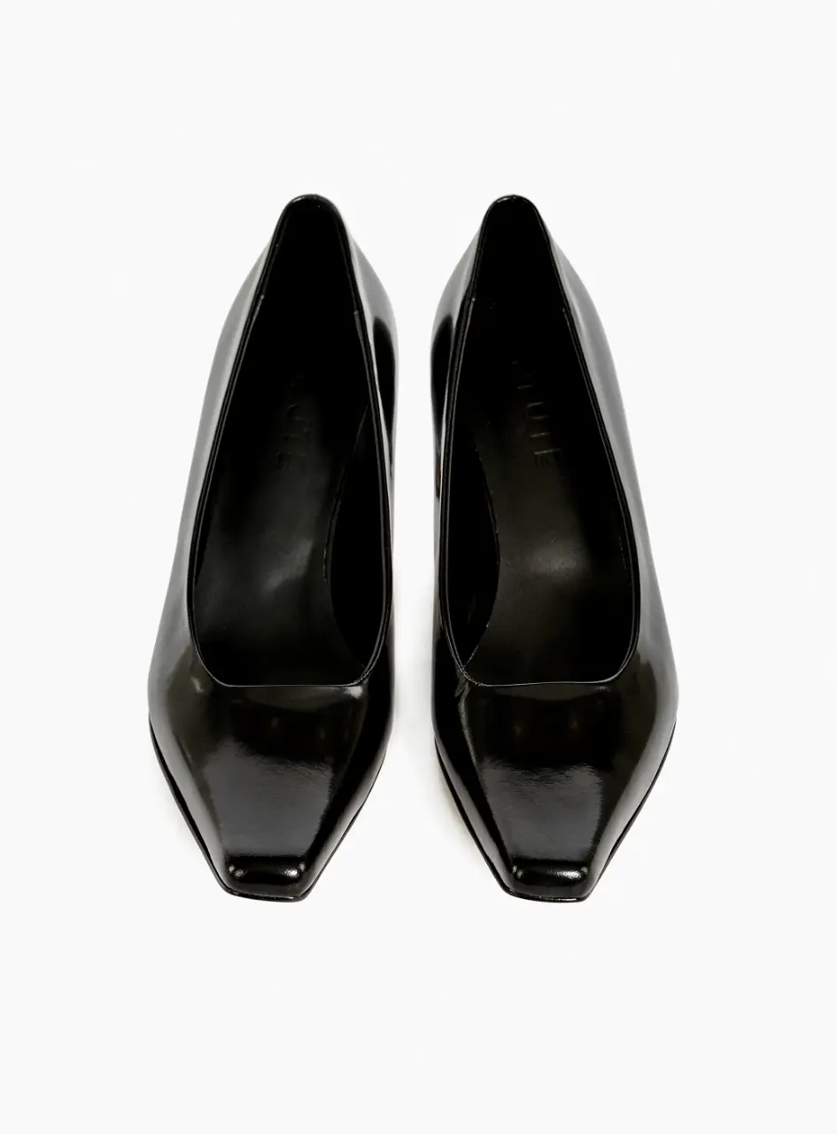 Giuliano Square Toe Pumps_Black