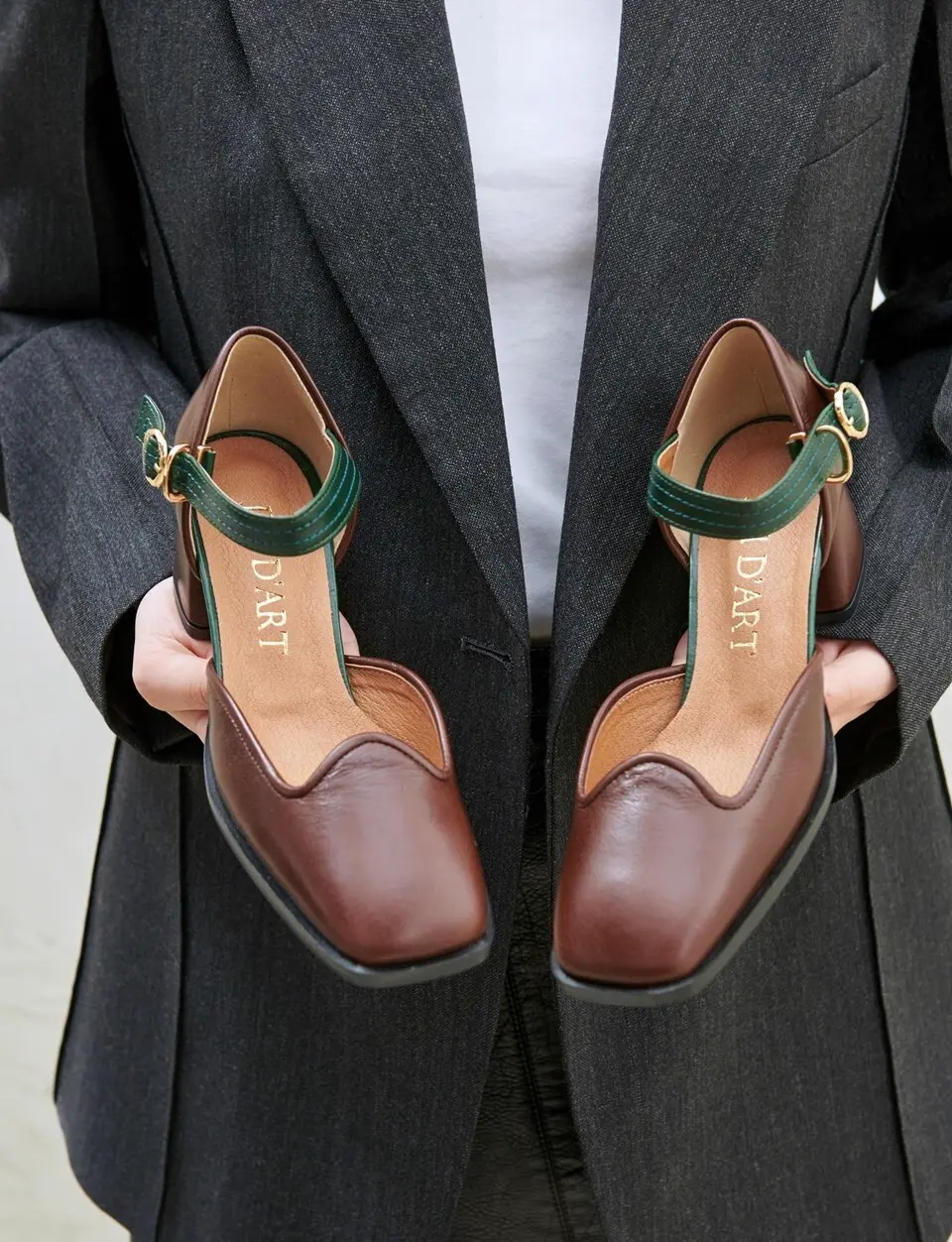 Sarah Mary Jane Pumps - Brown