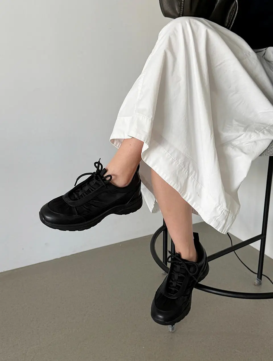 Majia shirring casual sneakers (me1011)