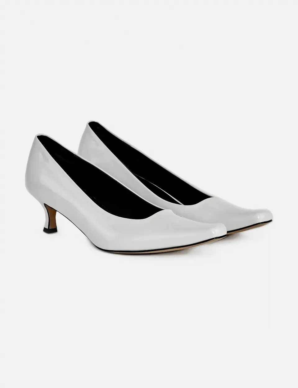 Giuliano Square Toe Pumps_White