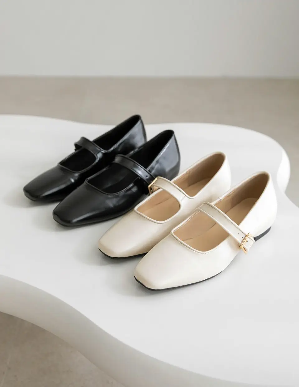 Springy Molded Sole Maeiltto Height-Increasing 3cm Mary Janes