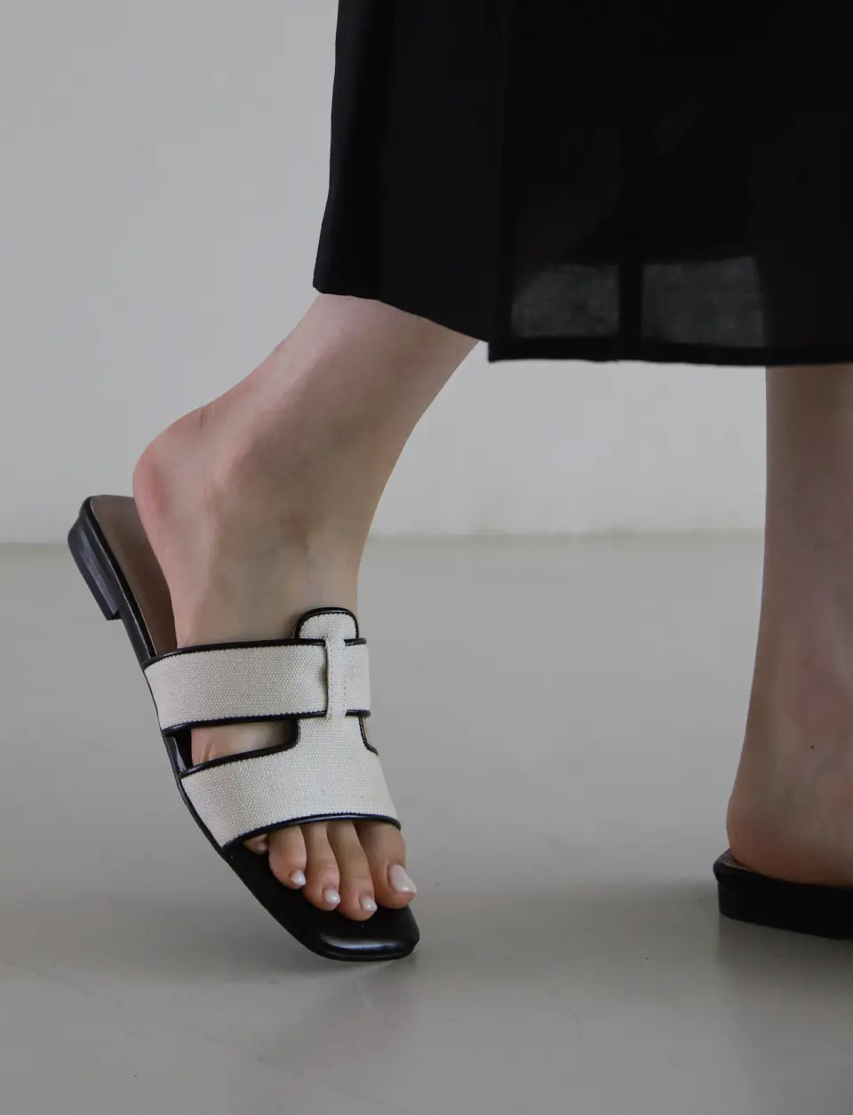 Stitch Slides (Canvas Ver.) (1cm)_Black