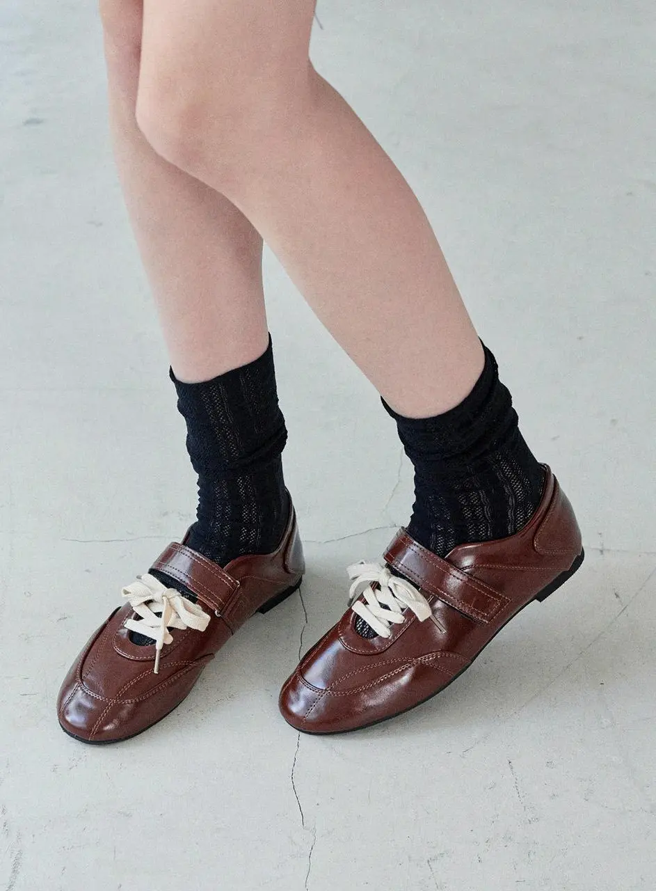 Velcro Lace Flats (ljh7121)