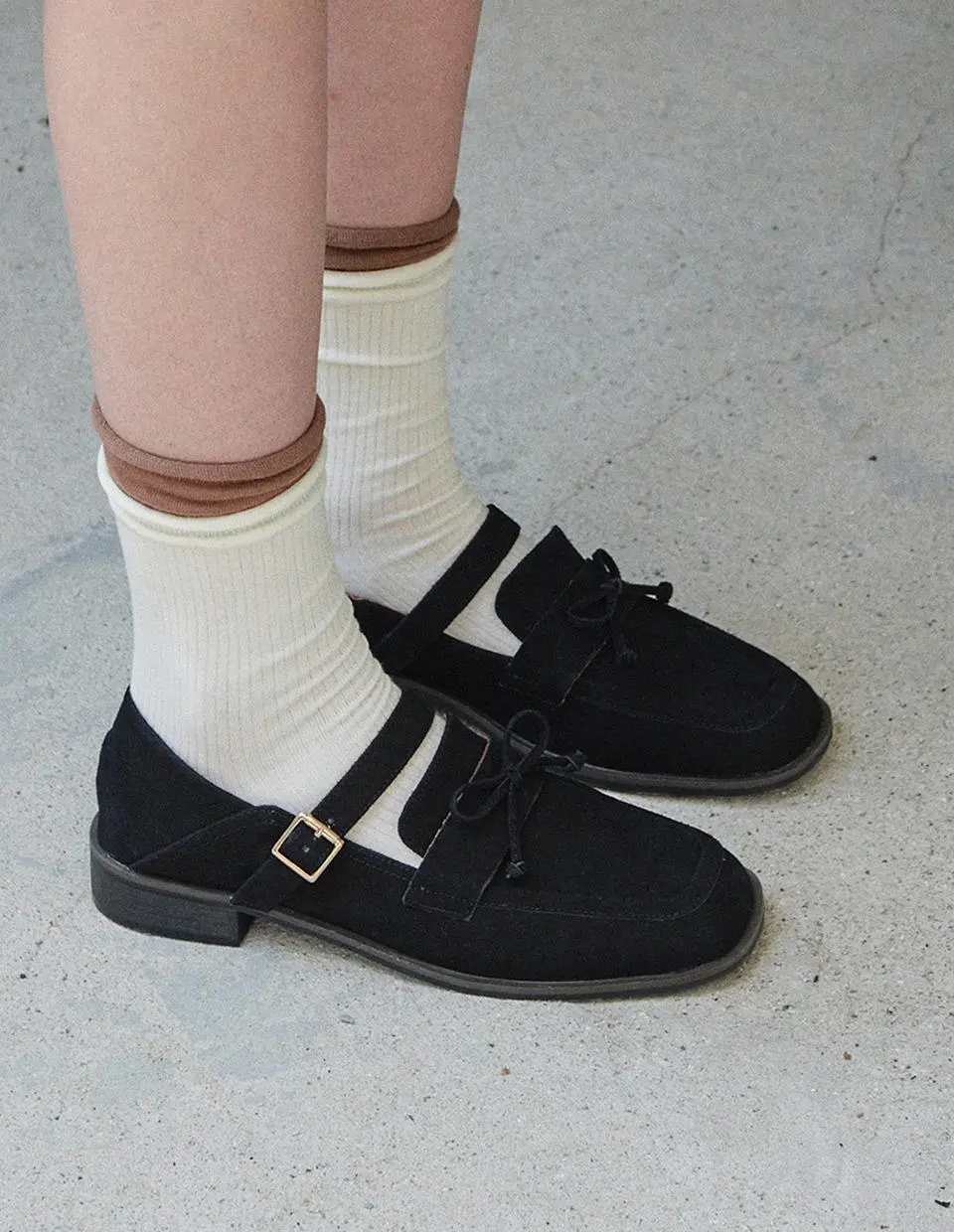 Ribbon Strap Loafers (ljh7120)