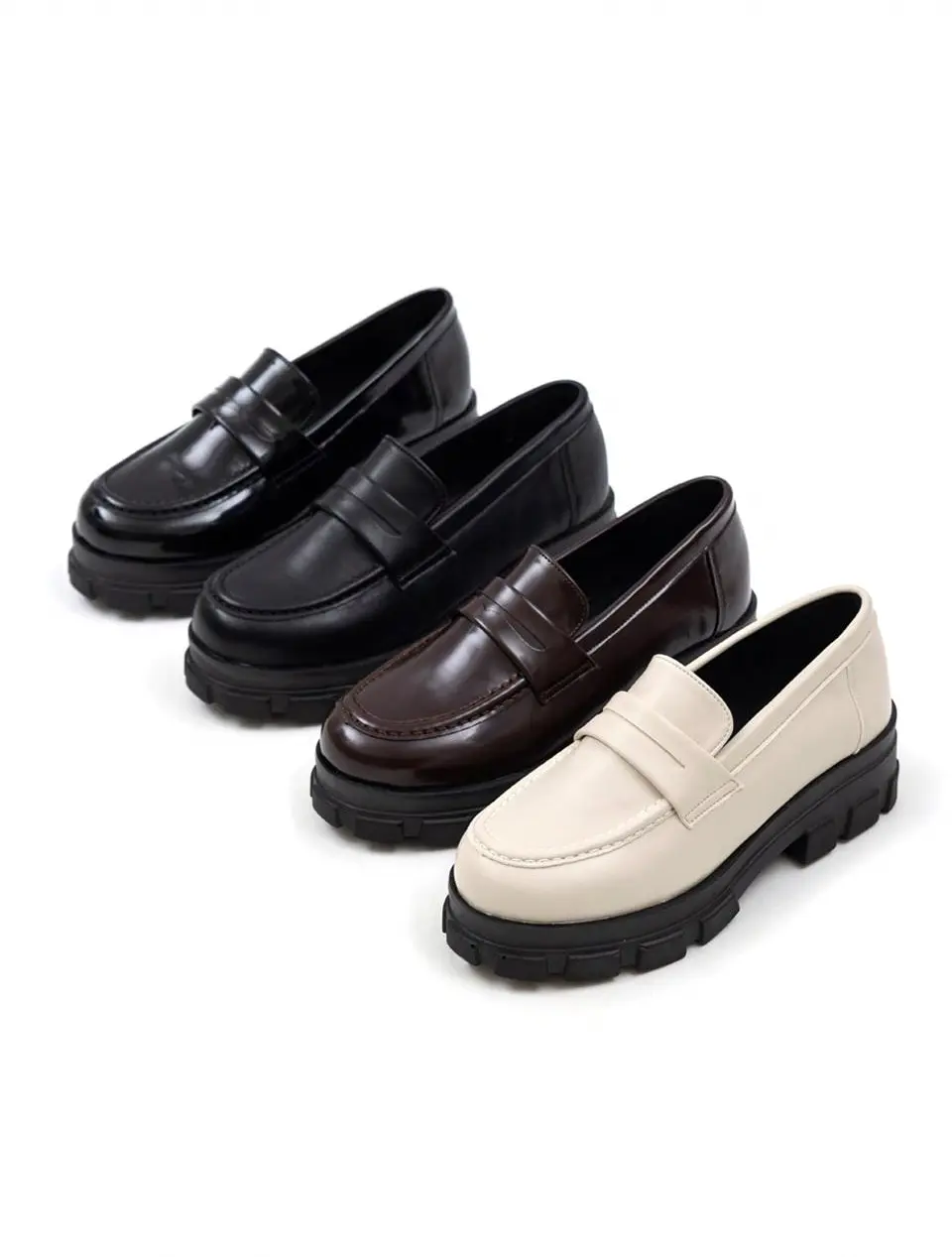 Lorenzi Platform Flats 5cm Loafers