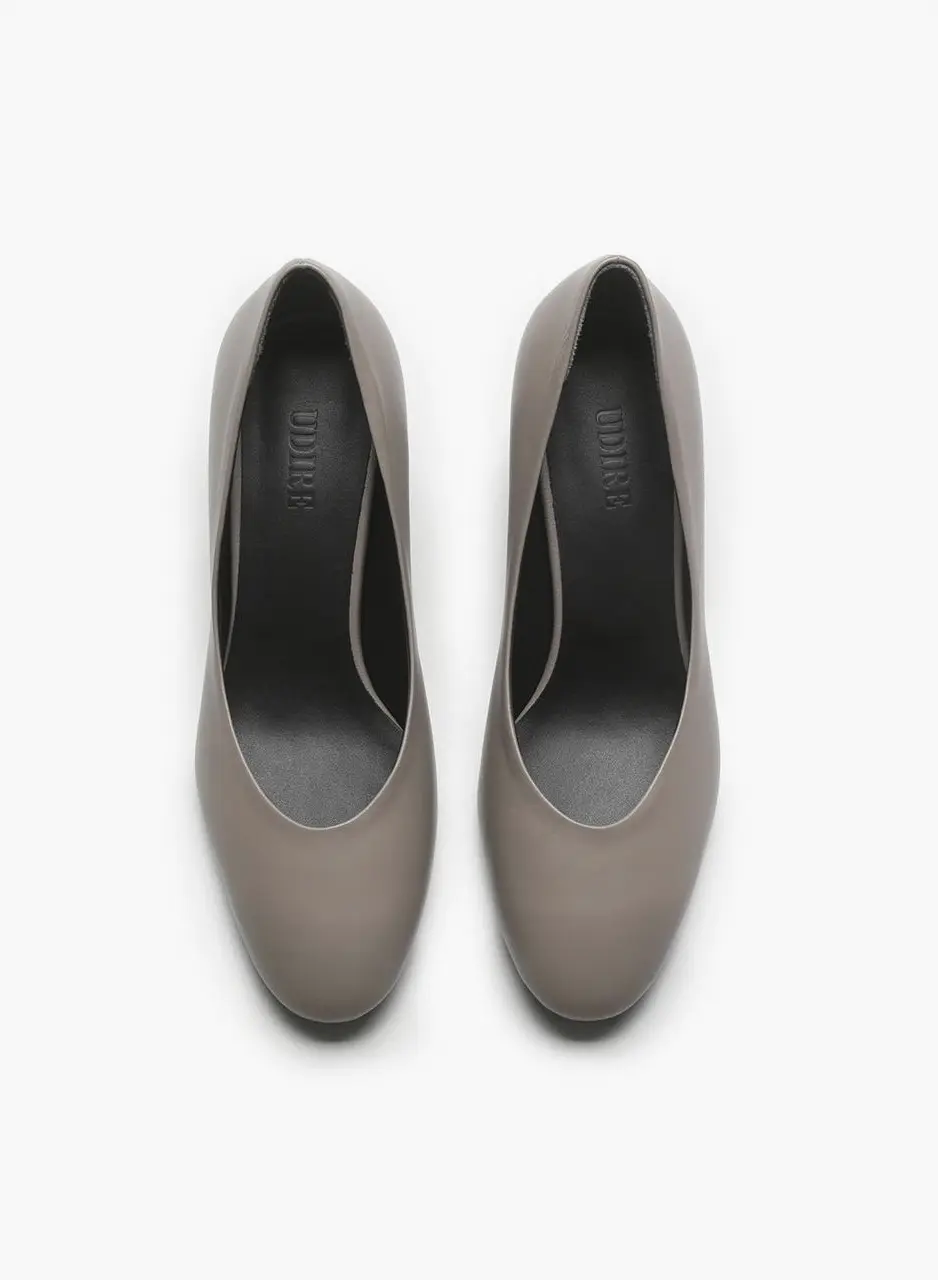 Premium Leather Classic 5cm Heel Pumps [Gray] (UFA3PM09GY)