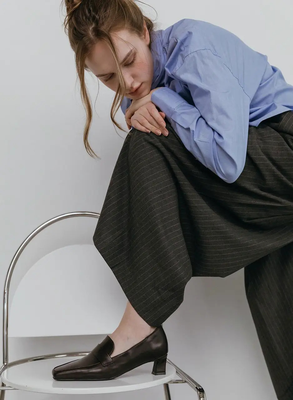 Modern Classic Loafer Heel Pumps (me2451-1)