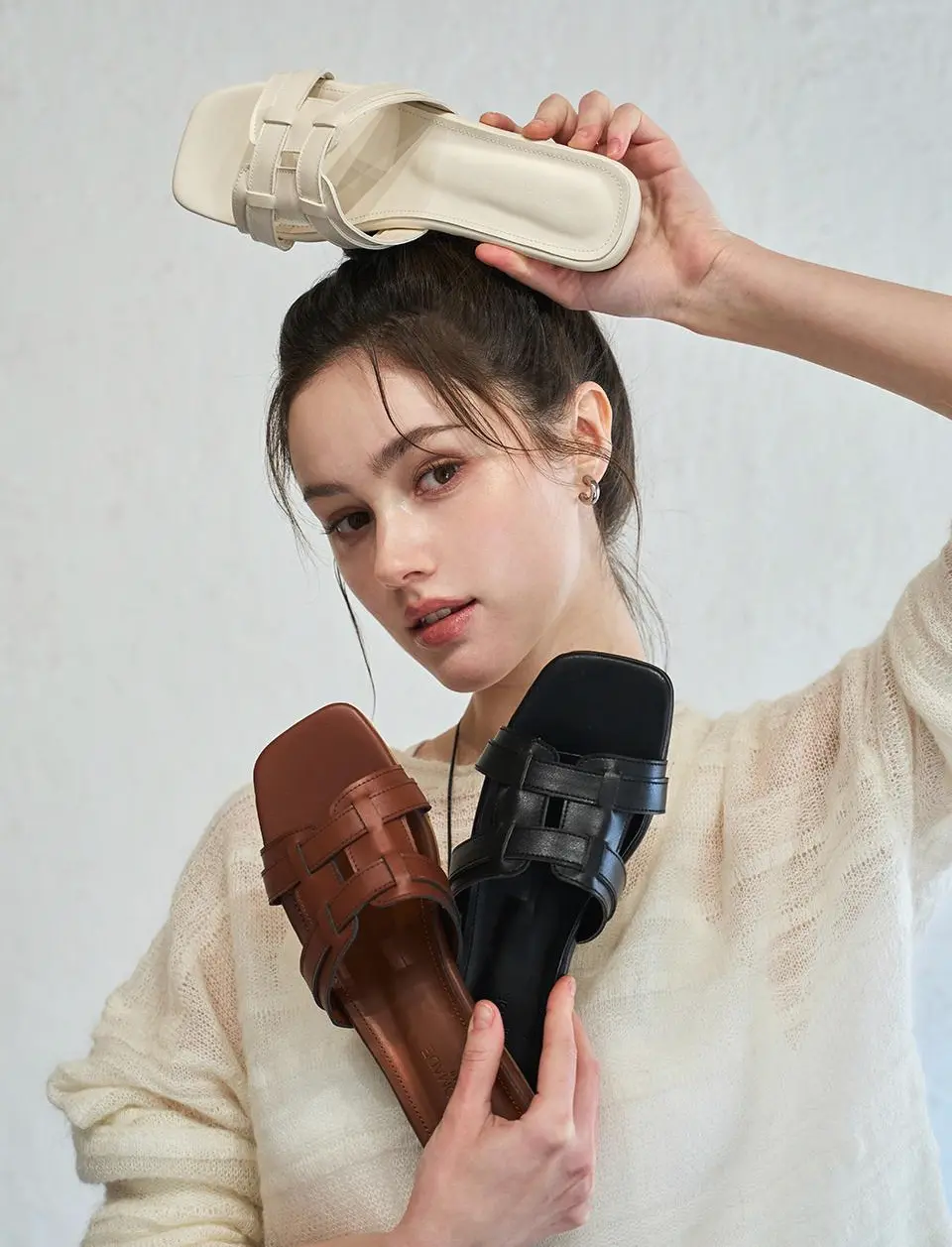 Mila Weaving Layered Mule 1.5cm (CW0103IV)