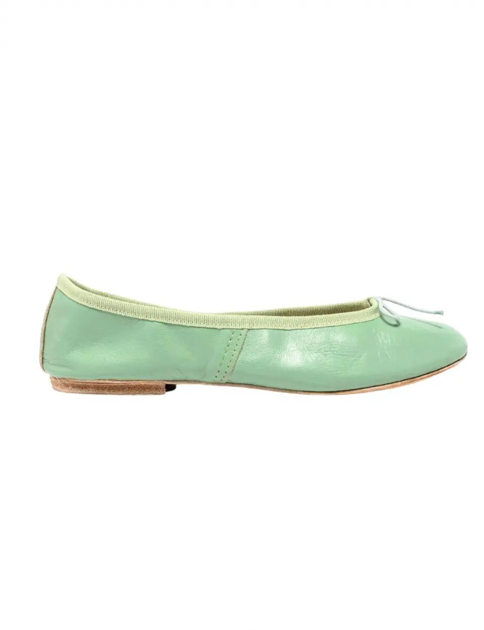 Porselli Leather Flat Ballet [Green]