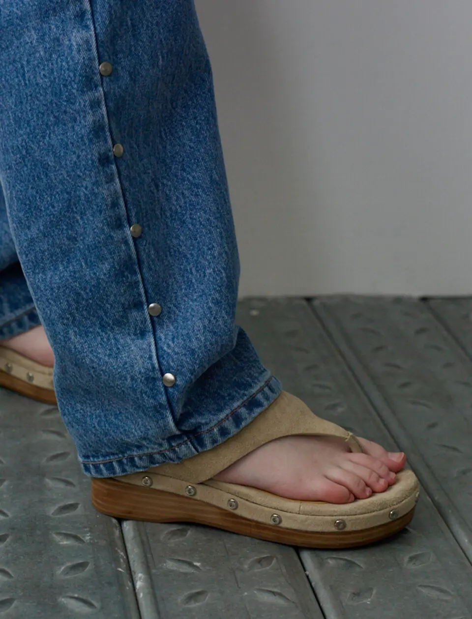 Western Studed Flip-Flops