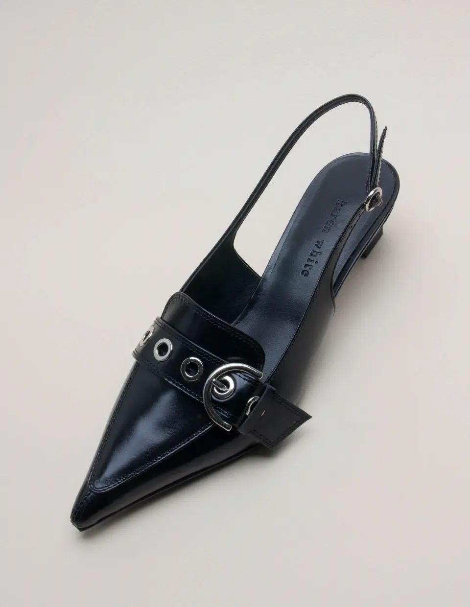 Buckle sling back 4cm Pumps (kw3017)