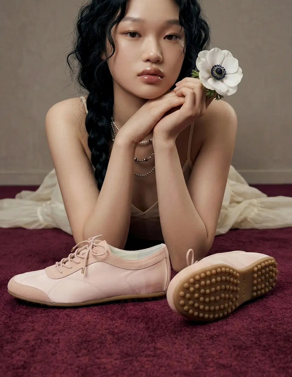 PETAL_Dusty Rose Comfortable Fit Sneakers