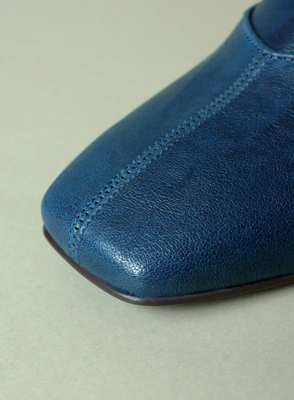 Block Heel Slingback Loafers_Indigo