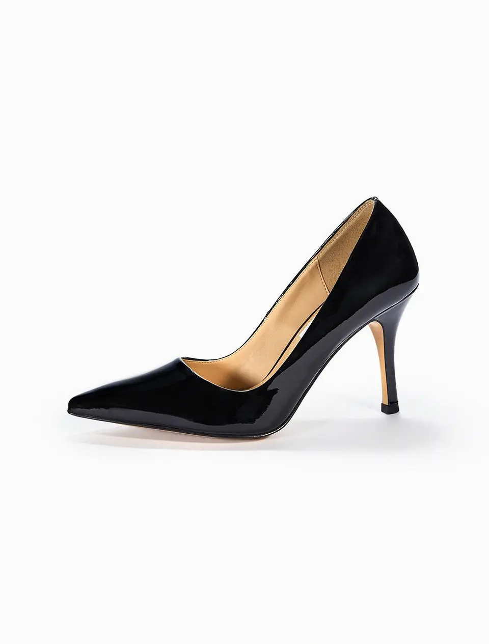 B Stiletto Patent Pumps [Black]