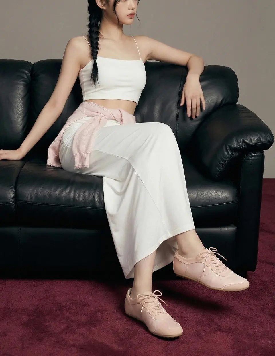 PETAL_Dusty Rose Comfortable Fit Sneakers