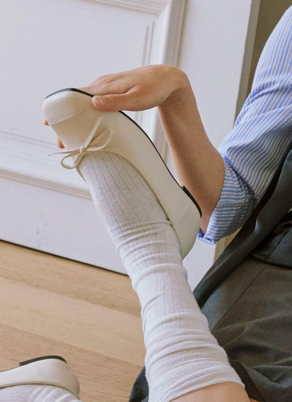 Rave Ribbon Flat 1.5cm Ballet Shoes (UA9037) (5color)