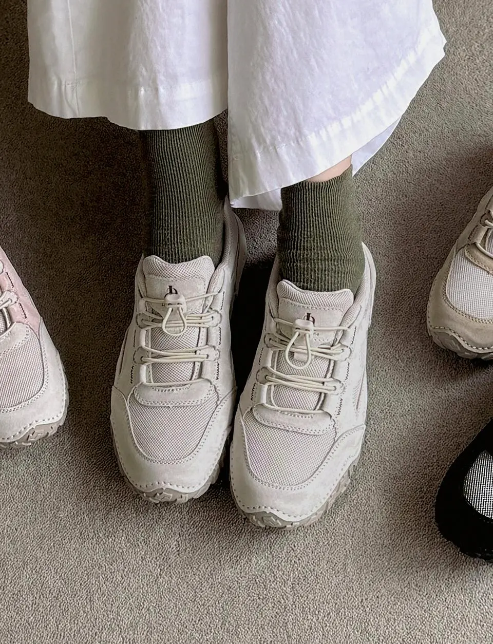 Roa String Urban Leather 3cm Sneakers [4 colors] (AQH1308)