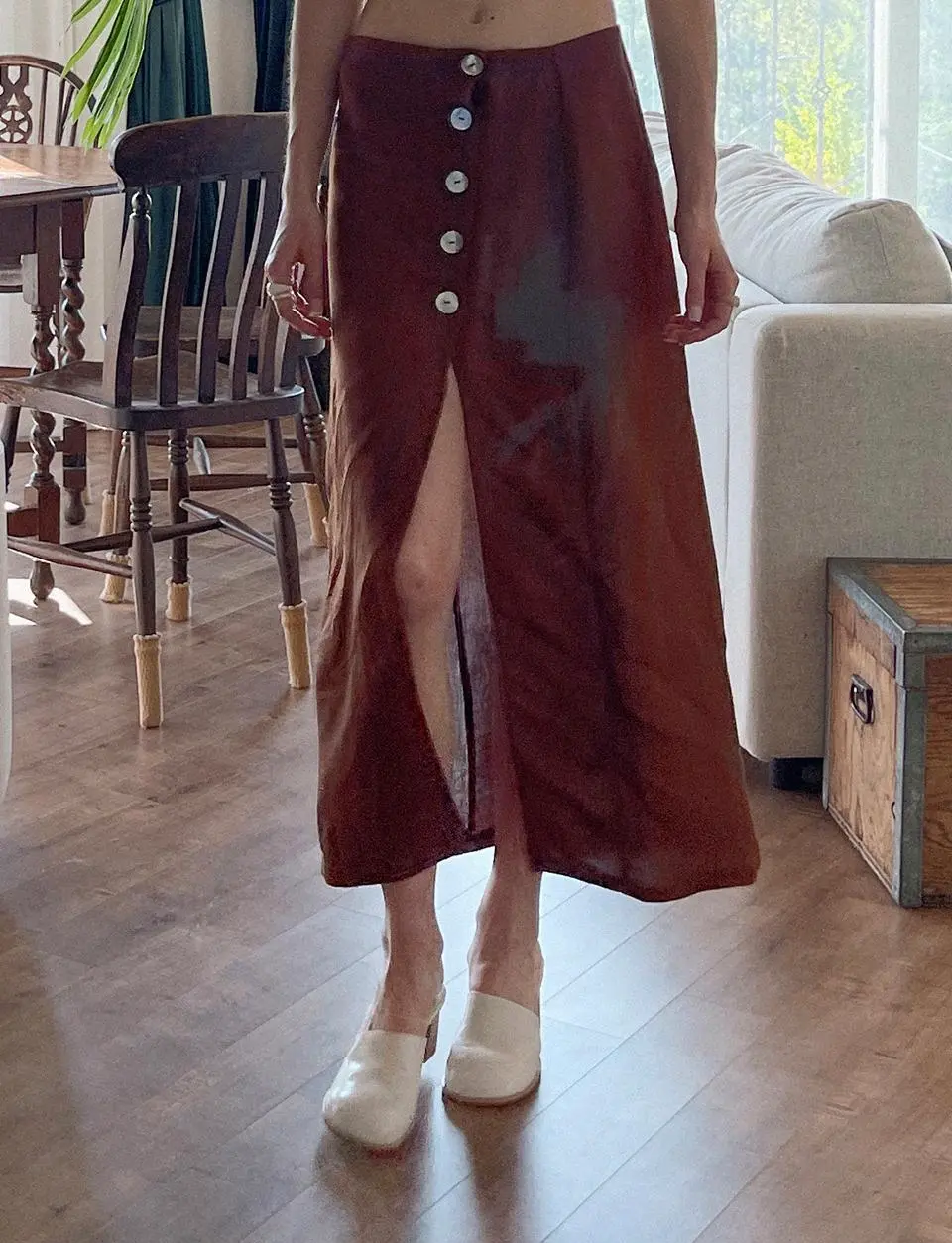 COY Chunky Shaped 6cm Round Mule Shoes