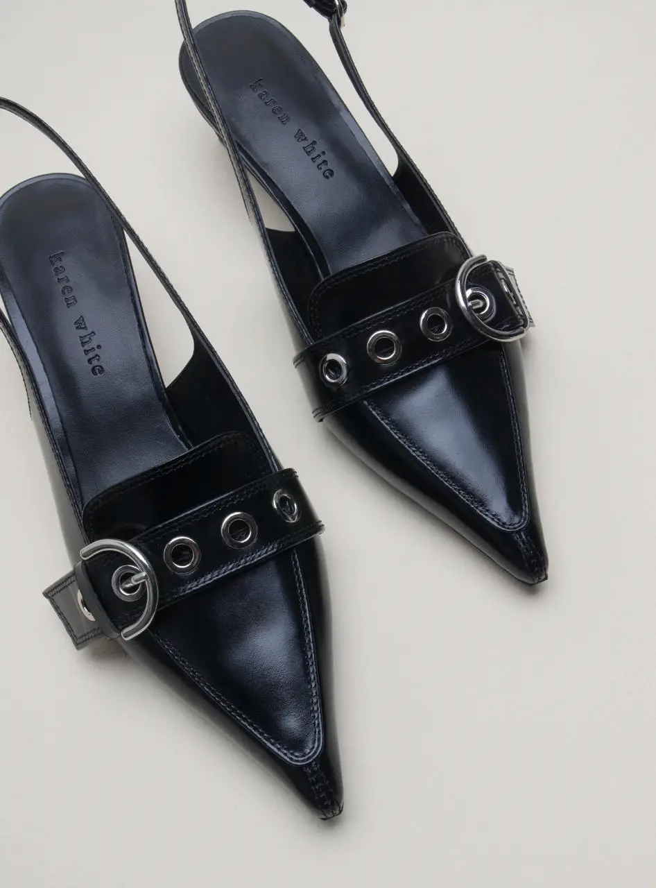 Buckle sling back 4cm Pumps (kw3017)