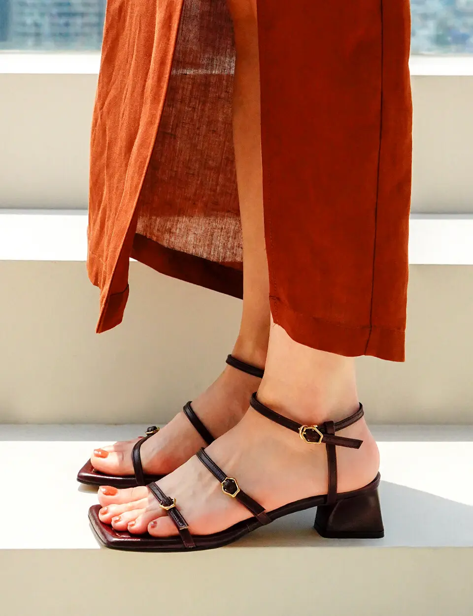 Malia Mid Heel Sandals