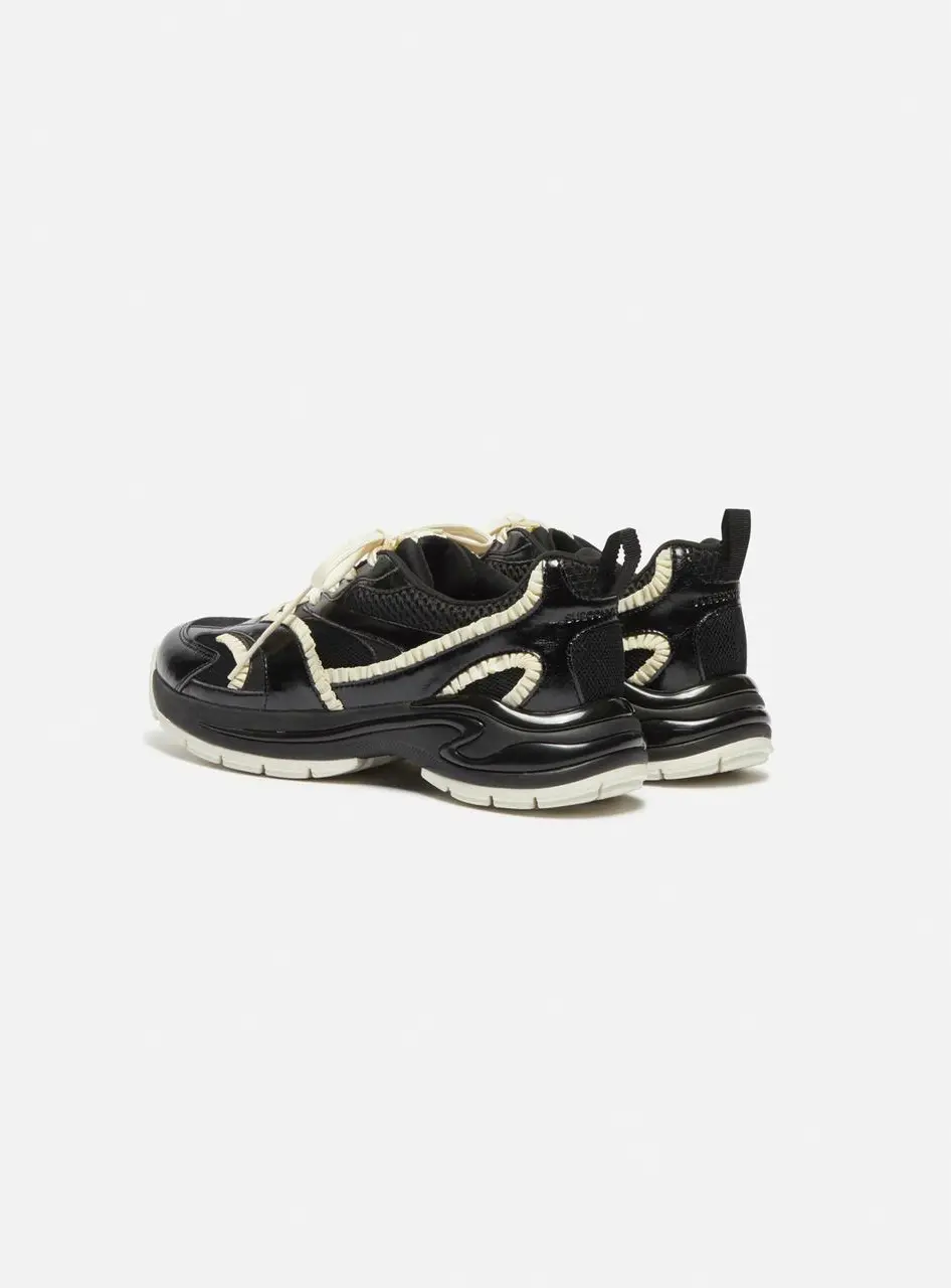 Ruffle mesh sneakers [black] (DG4DS26037BLK)