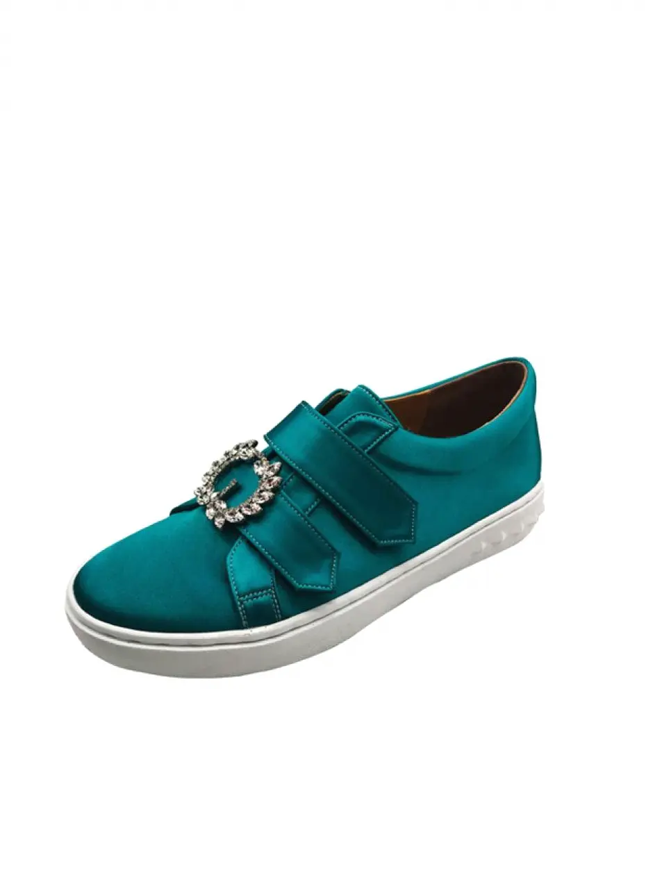 SILVO satin SNEAKERS [green]
