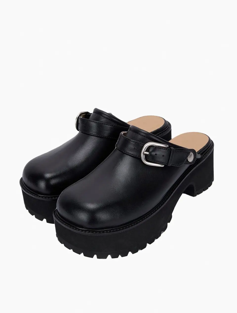 [MARGESHERWOOD] 70S CLOGS PLAIN MULES [BLACK]
