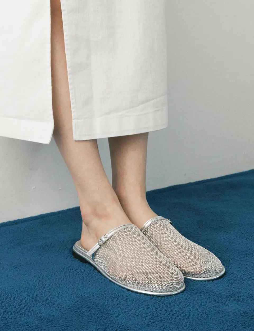 Sheer Belted Mesh Slide - 3colors