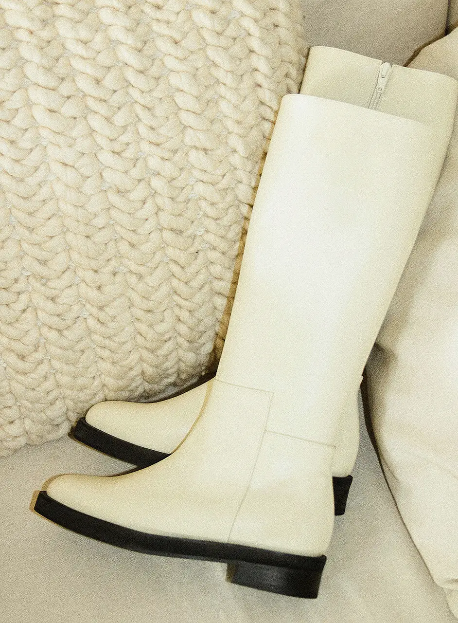 Zip Up Knee High Boots