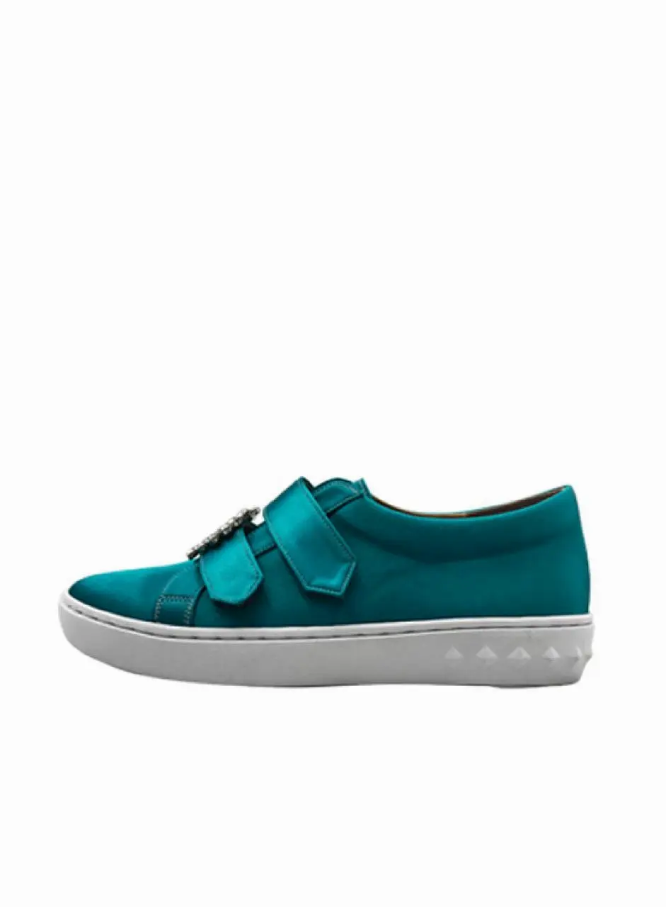 SILVO satin SNEAKERS [green]