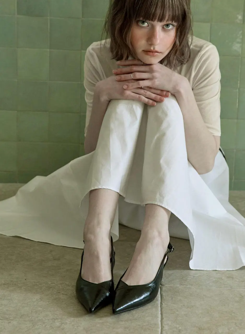 Jade V-Cut Slingback Heels 5cm PUMPS (WS9028)