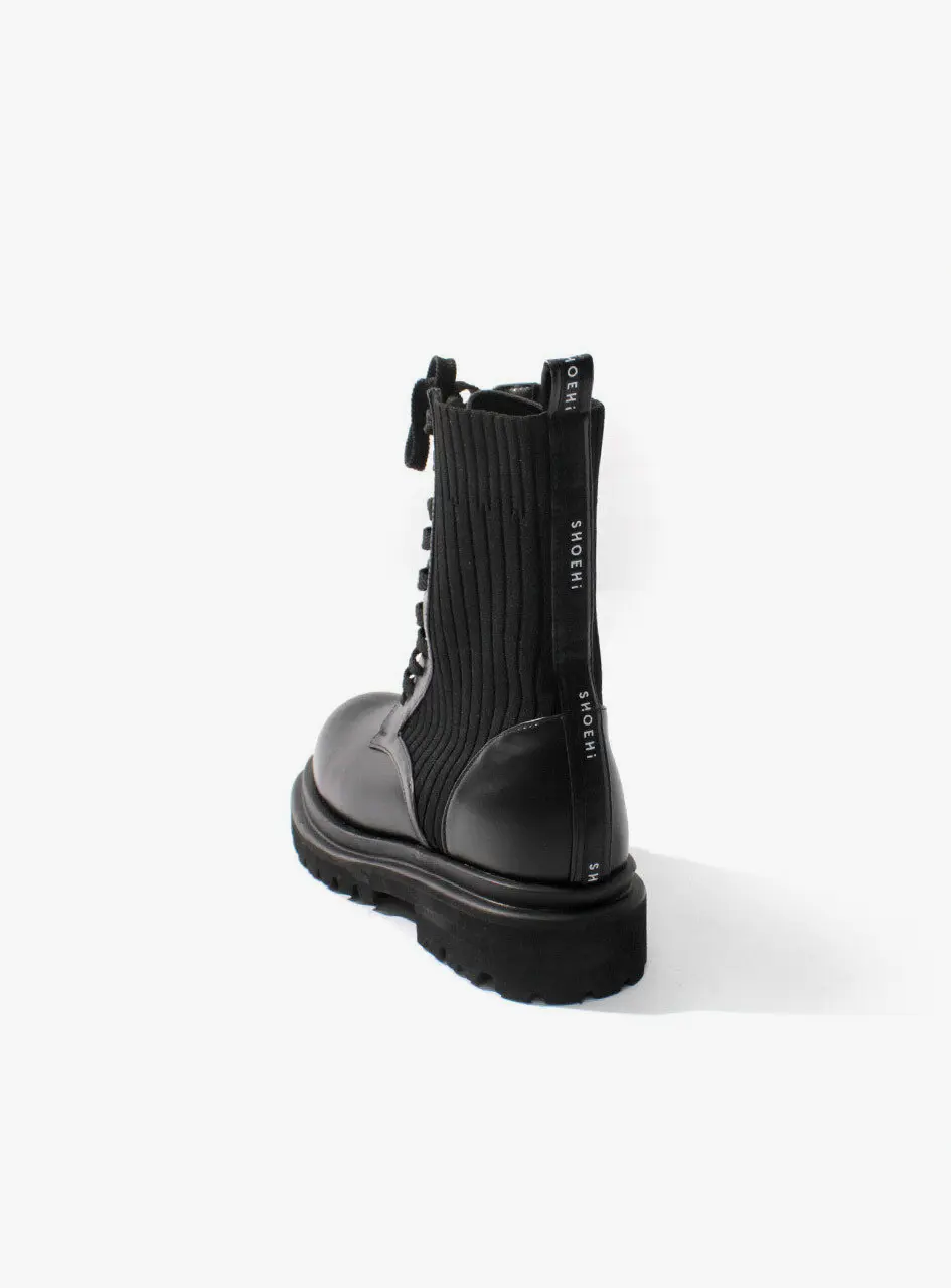 Riana Knit Lace-Up Walker Boots