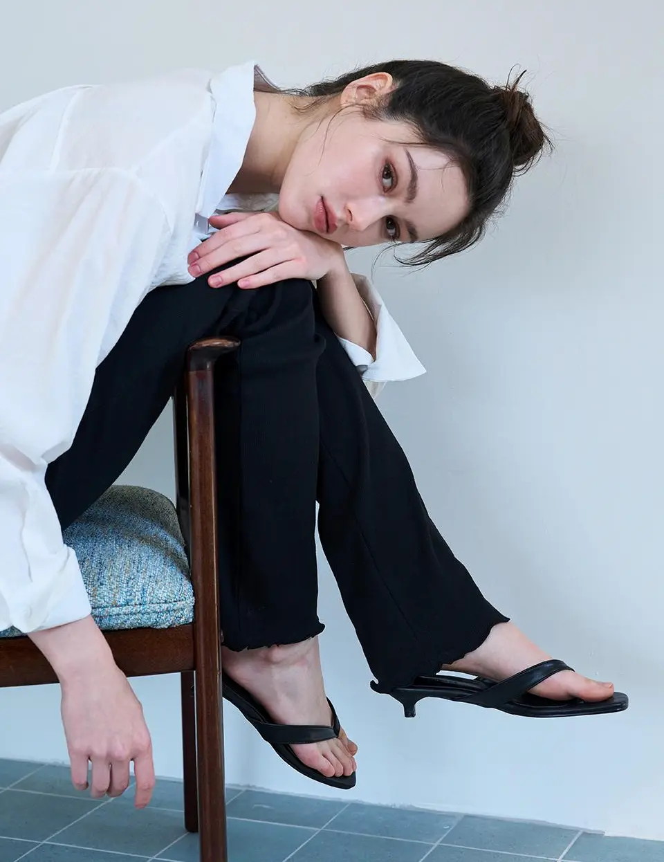 Lumi Kitten Flip Mule 3cm (CW0104BK)