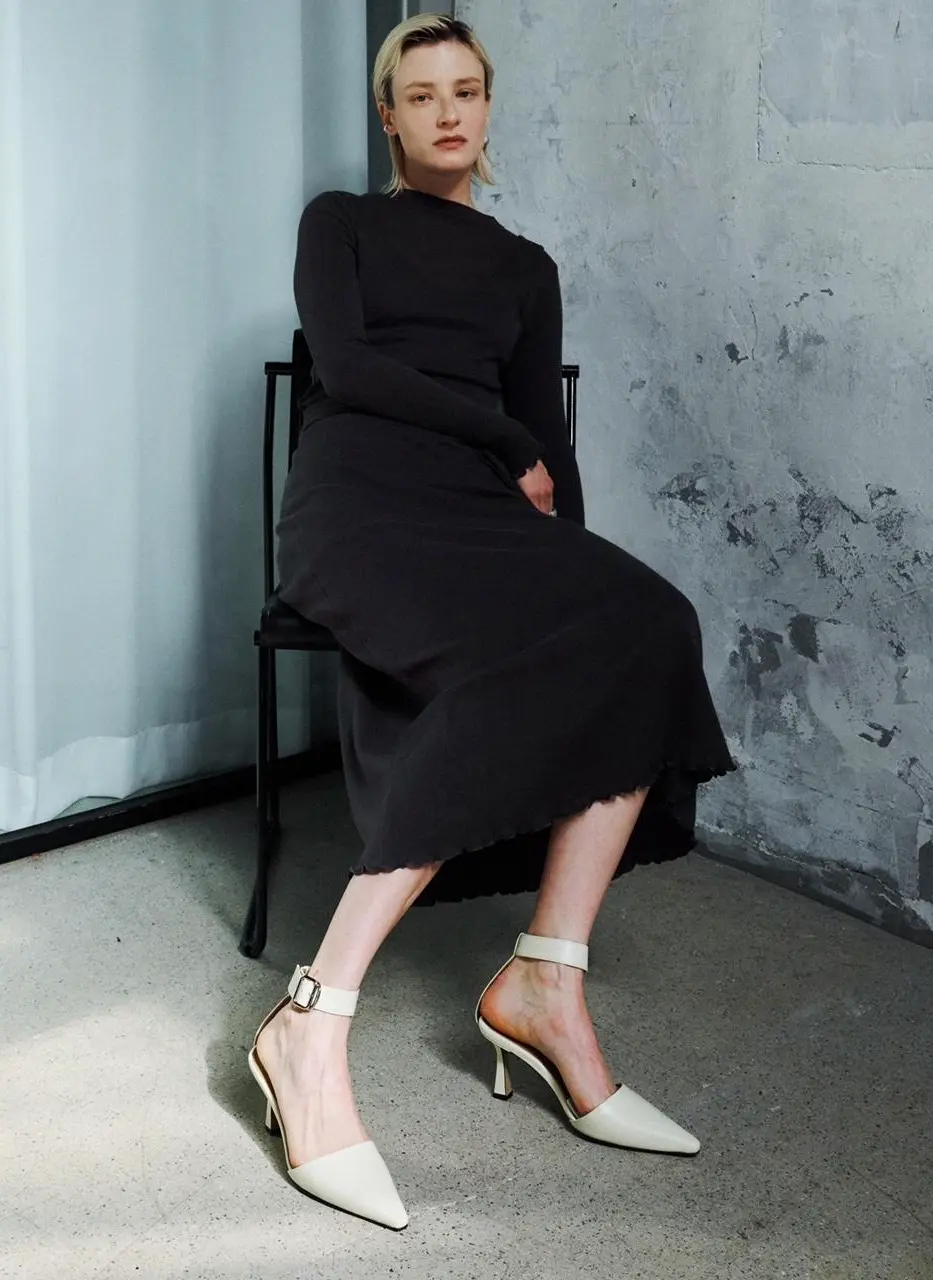 80mm Melanie Ankle Strap Pumps