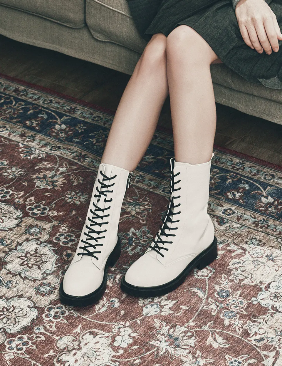 Lace Up Long Walker Boots Tania