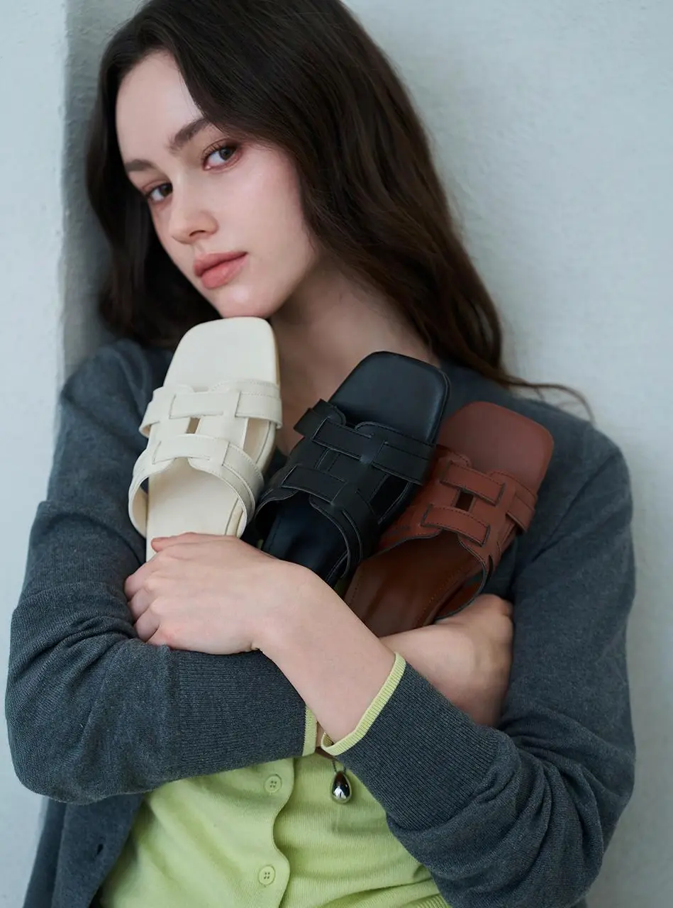 Mila Weaving Layered Mule 1.5cm (CW0103BK)